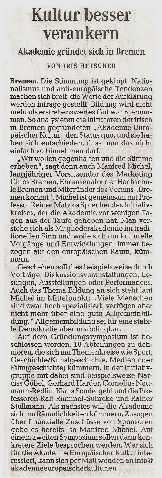 Akademie Europäischer Kultur